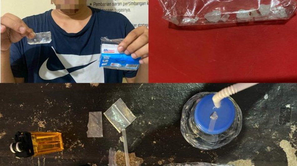 Pelaku saat diamankan Polresta Gorontalo kota (F:hms-Pol)