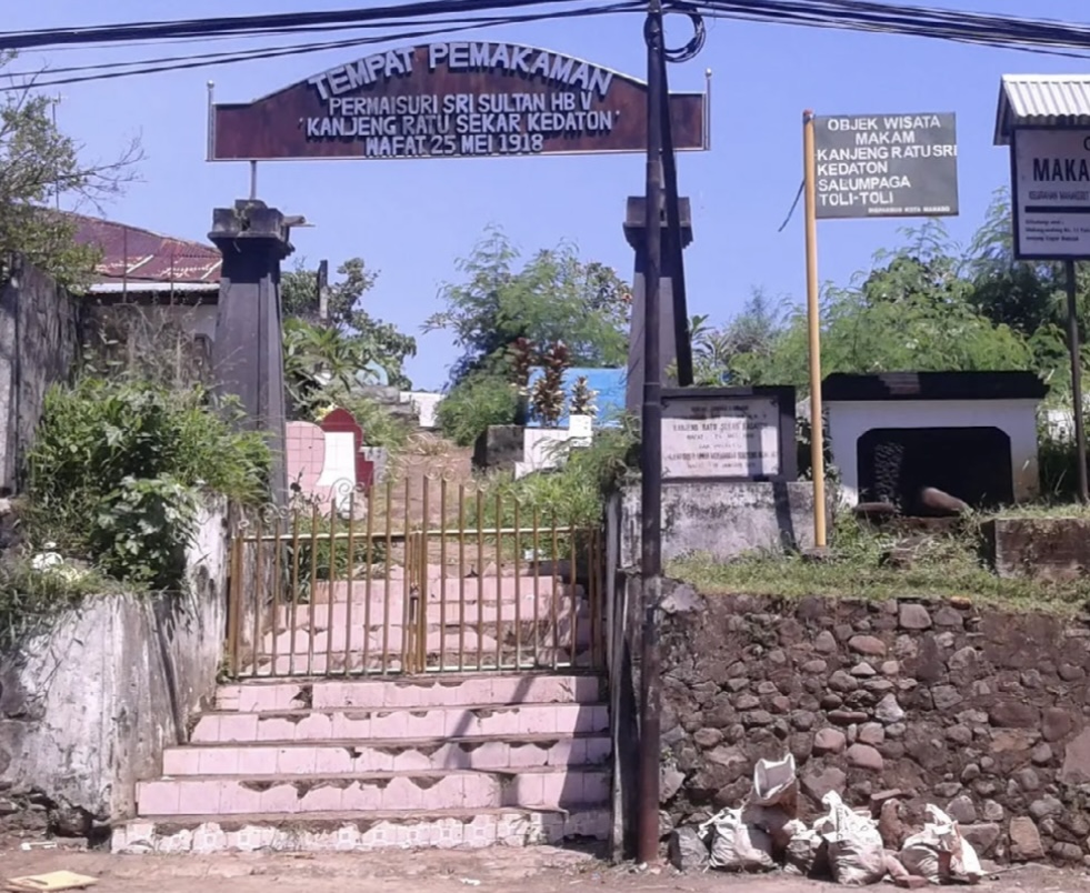 Ilustrasi,makam permausuri dan puitra mahkota kerajaan Yogya di JKalan Diponegoro.