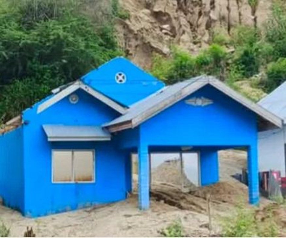 Sejumlah rumah yang terdampak longsor di Gorontalo (F:ist)