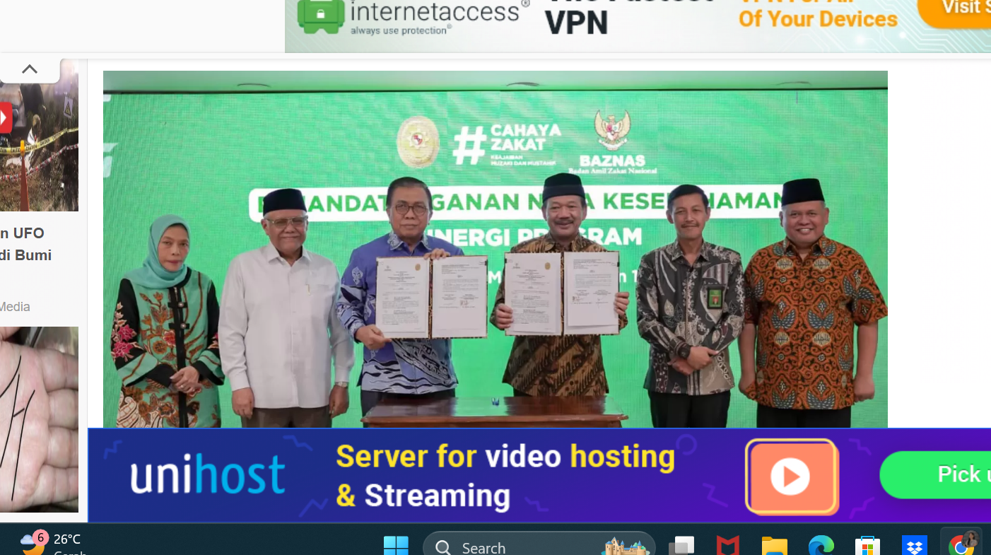 Baznas dengan Ditjen Badilag Mahkamah Agung (MA) di Jakarta, Rabu (12/3). (Humas Baznas)
