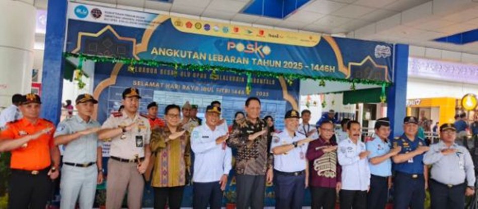 Bandara Djalaludin Gorontalo resmi membuka Posko Angkutan Lebaran.(F:ist)