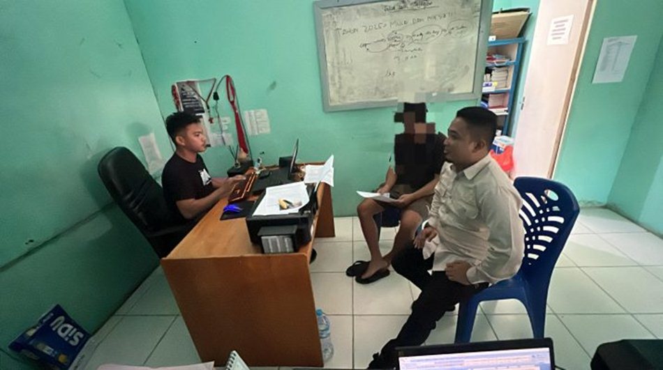 Pelaku  yang berasal dari Kotamobagu itu ditangkap di sebuah kos di Jalan Bypass, Kelurahan  Tamalate, Kota Gorontalo.(F:hms-pol)