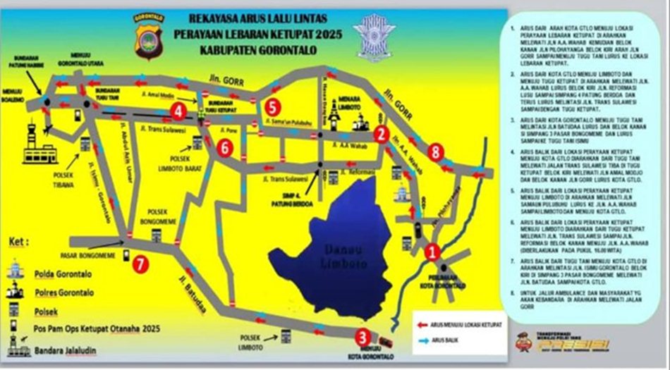 Polda Grontalo terapkan rekayasa lalilintas saat lebaran Ketupat (F:Hms-Pol)