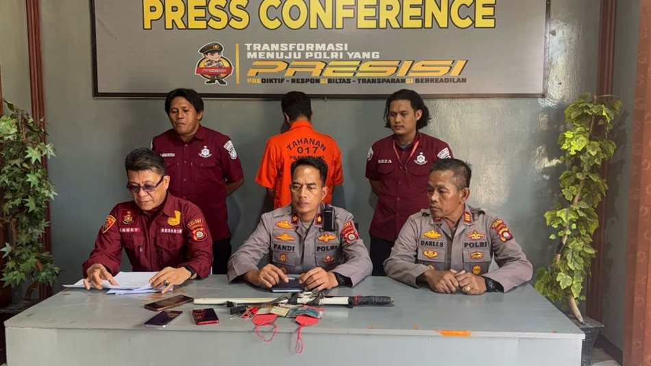 pria berinisial SH (44) mencuri dua ekor sapi dan menebas kaki belakang hewan tersebut sebelum dijual. (F:Hms-Pol)