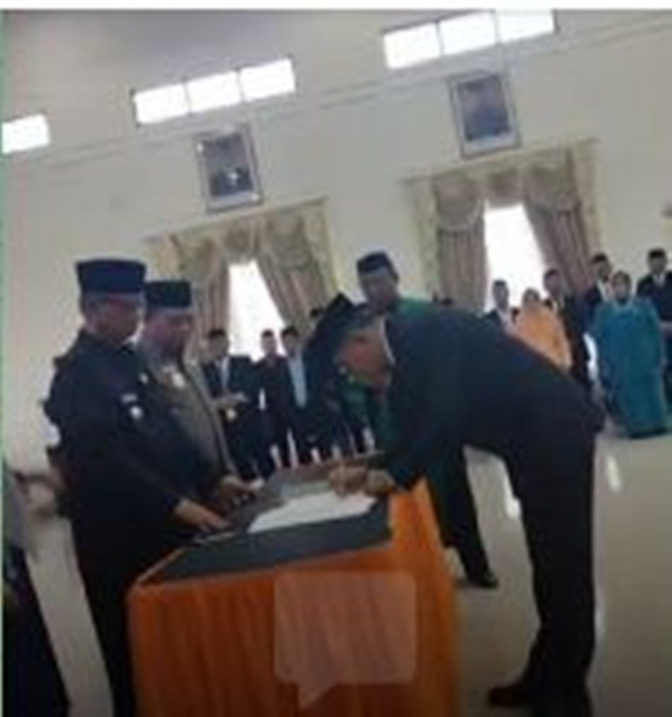 Pelantikan Iwan Mustapa sebagai Sekretaris Daerah Kabupaten Bone Bolango.(F:GP)