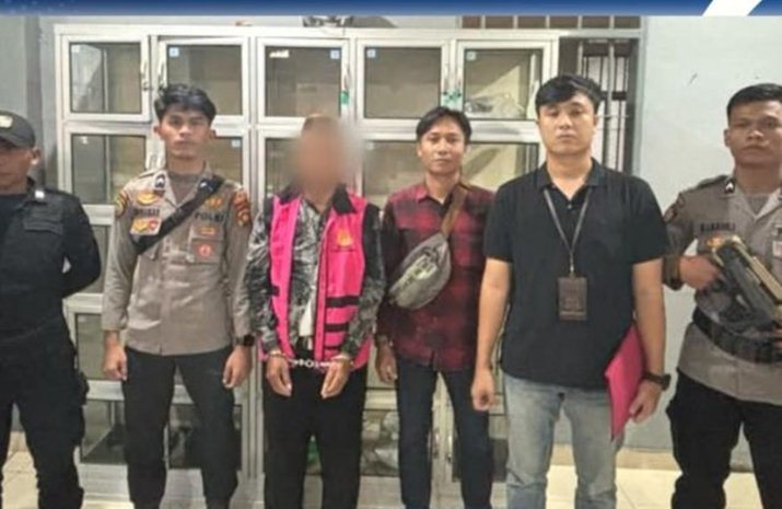 Kades Buntulia Selatan berinisial SMB di Kabupaten Pohuwato, Gorontalo, ditetapkan sebagai tersangka kasus korupsi dana desa.(F:ist)