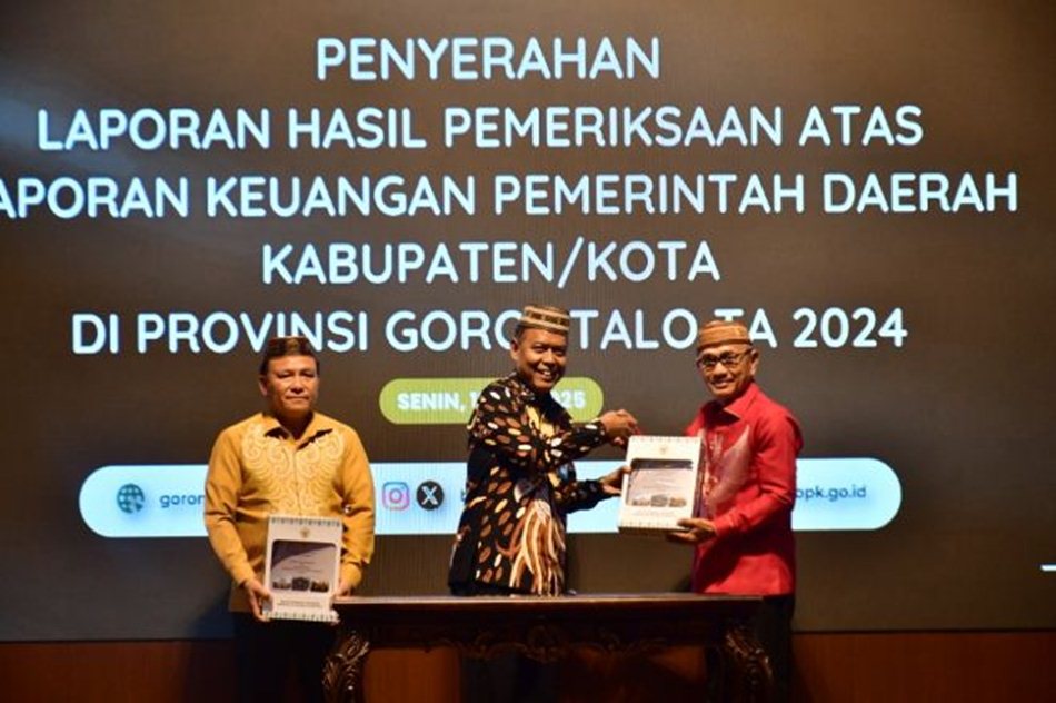Pemerintah Kabupaten Pohuwato kembali mencatatkan   prestasi membanggakan dengan meraih opini WTP atas  LKPD Tahun Anggaran 2024.(F:Ist)