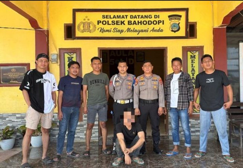 Polres Gorontalo jemput paksa pelaku kasus penggelapan jabatan. di Polsek Bahudopi Morowali (F:hms-Pol)