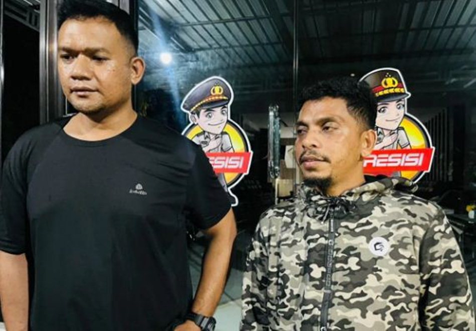 Pengusaha tambang bernama Marten bersama kuasa hukumnya, Rahman Sahi, SH, MH   saat mendatangi Polda Goronalo.(F:Ist).
