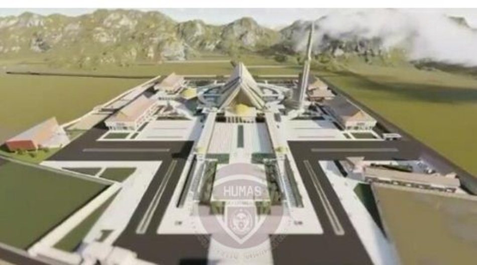 Desain Islamic Center Gorontlao yang pernah diperkenalkan ke publik..(F>Kominfo)