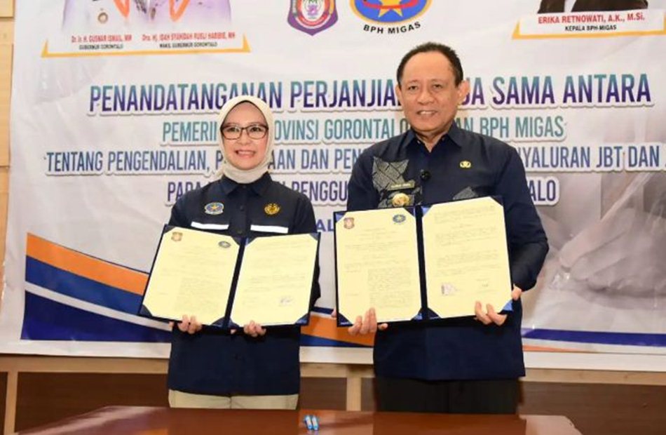 Pemerintah Provinsi Gorontalo kerja sama resmi dengan Badan Pengatur Hilir Minyak dan Gas   Bumi (BPH Migas), distribusi BBM untuk sektor pertanian, perikanan, hingga UMKM.(F:Ist)