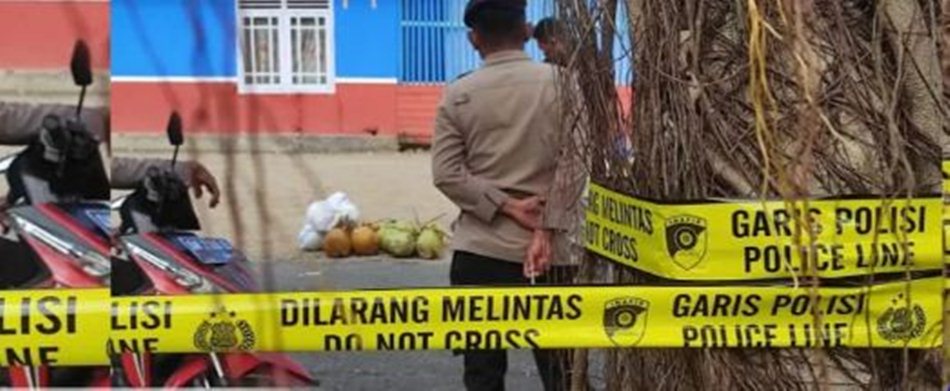 kediaman pelaku sudah dipasang police line untuk kebutuhan penyidikan.(F;Ist)