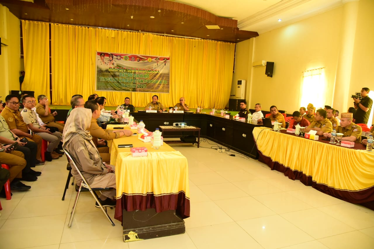 Rapat Koordinasi cetak sawah tingkat Kabupaten Pohuwato/Foto &ndash; Ryan Diskominfotik.