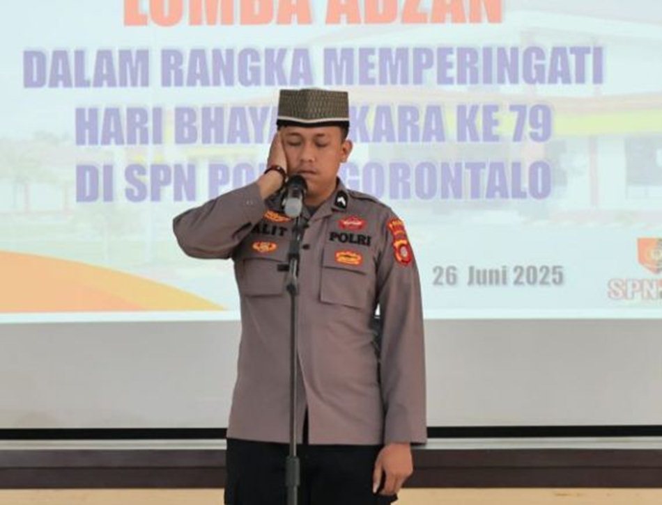 SPN Polda Gorontalo Gelar Lomba Adzan.(F:H ms-Pol)
