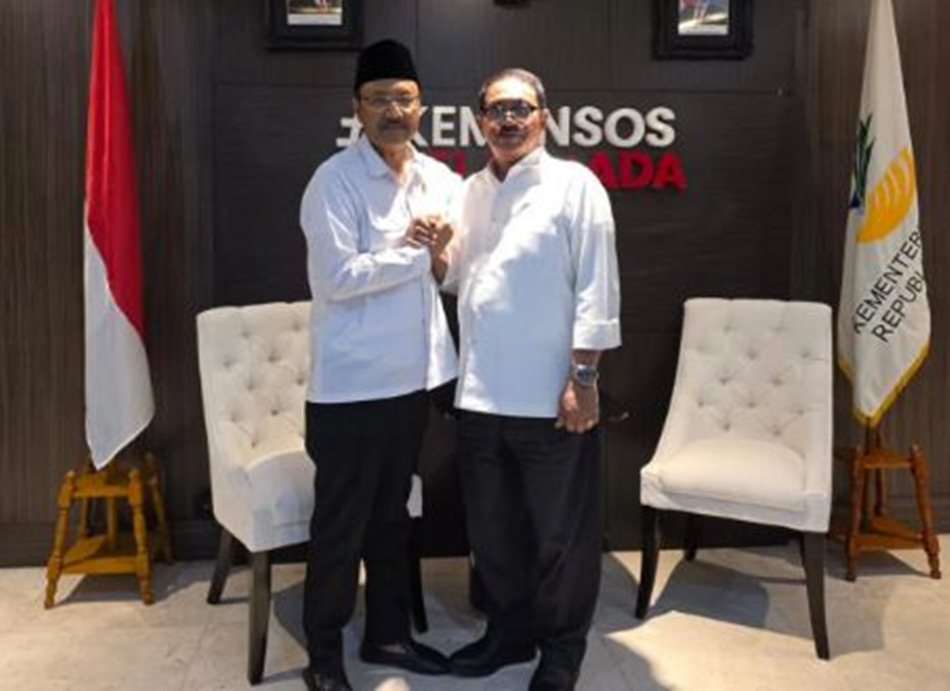 Pertemuan Bupati Rum Pagau dengan Menteri Sosial RI, Drs. H. Saifullah Yusuf.(F:hms)