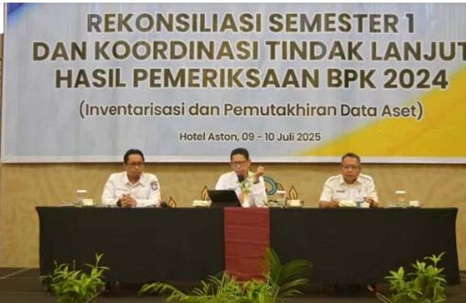 Kepala Bidang Aset, Iwan Lakoro, menyampaikan bahwa progres tindak lanjut terhadap temuan BPK telah mencapai 88 persen.(F:Ist)