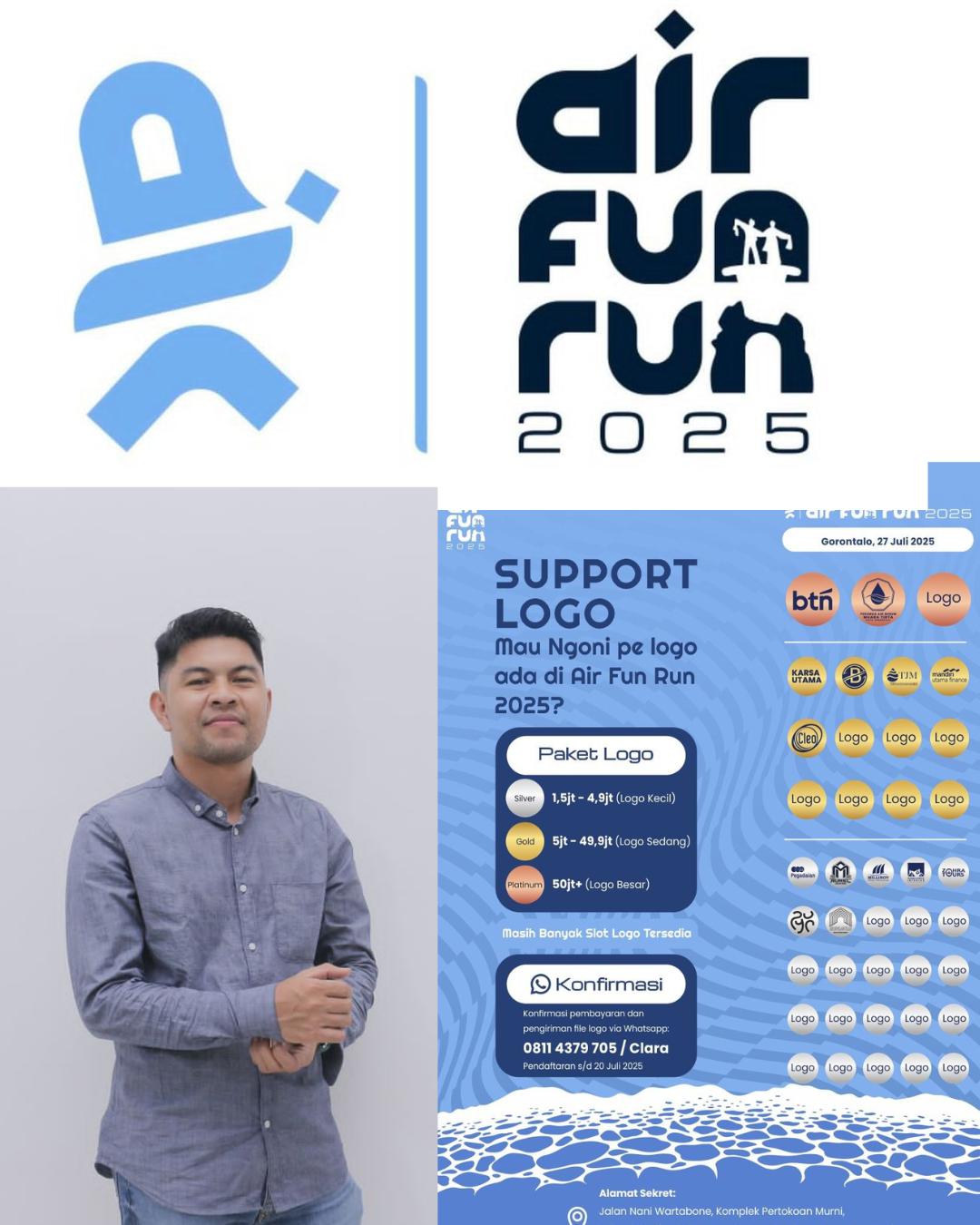 RIO PALA panitia AIR FUN RUN