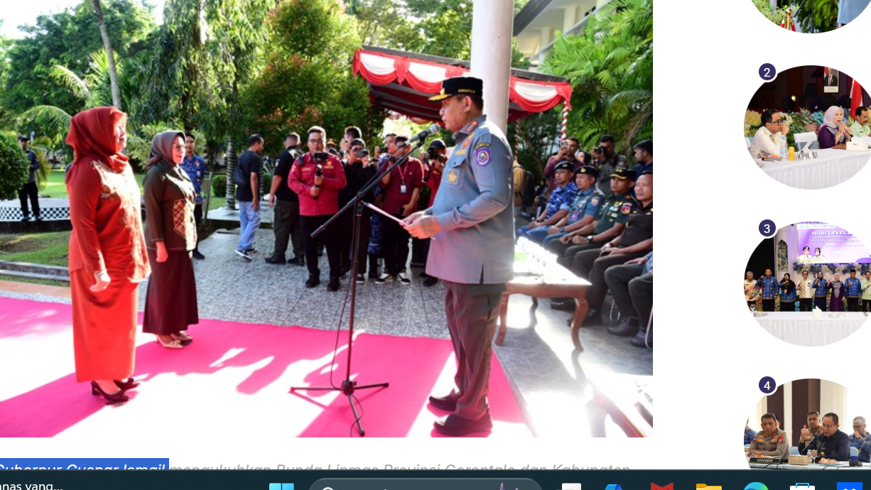 Gubernur Gusnar Ismail/beritagorontaloprov