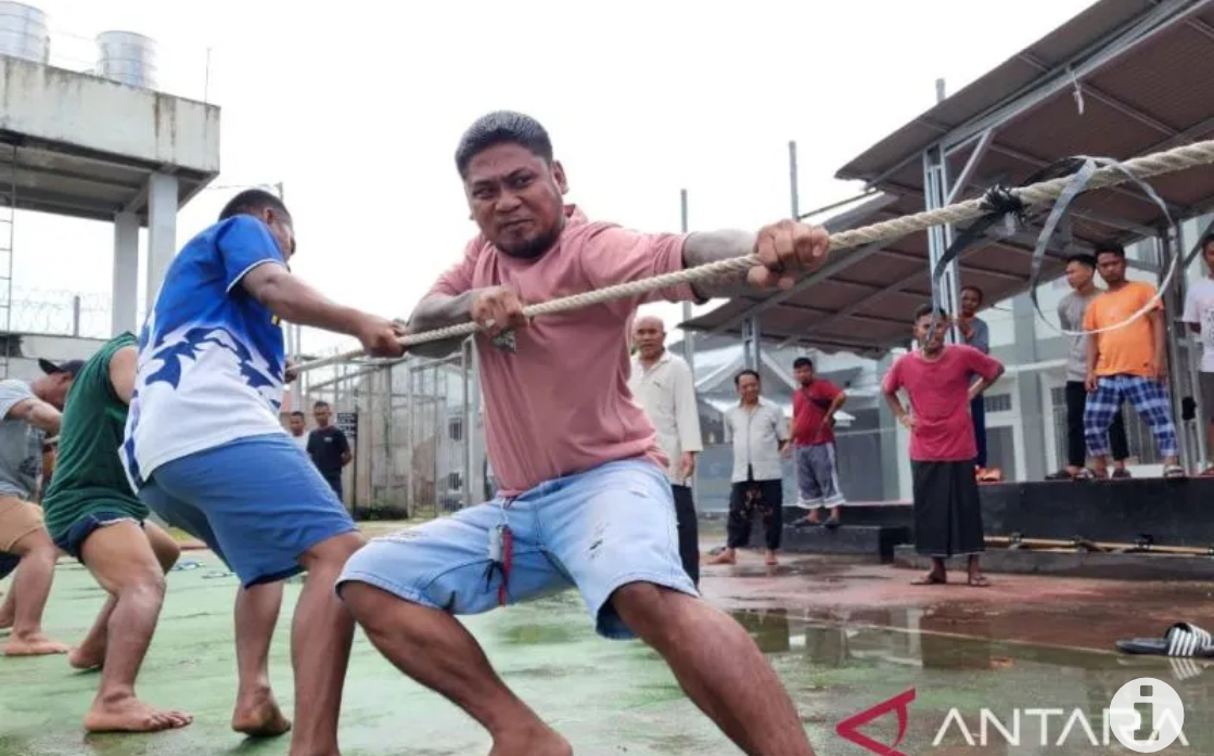 Lembaga Pemasyarakatan (Lapas) Pohuwato menggelar berbagai lomba tradisional dalam rangkaian peringatan Hari Ulang Tahun (HUT) Ke-80 Republik Indonesia (RI) di Kabupaten Pohuwato, Provinsi Gorontalo.