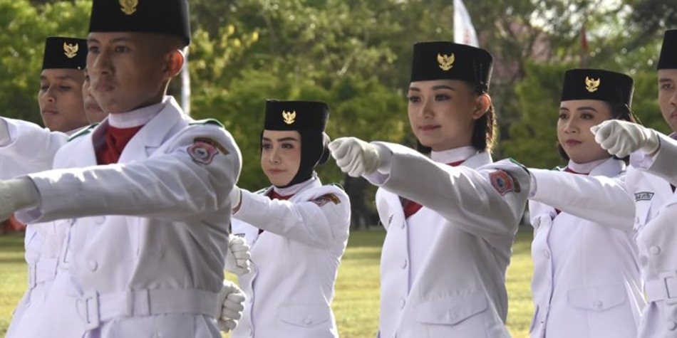 Anggota Paskibraka Kabupaten Bone Bolango Ayhra Altafunnisa.(F:AKP)