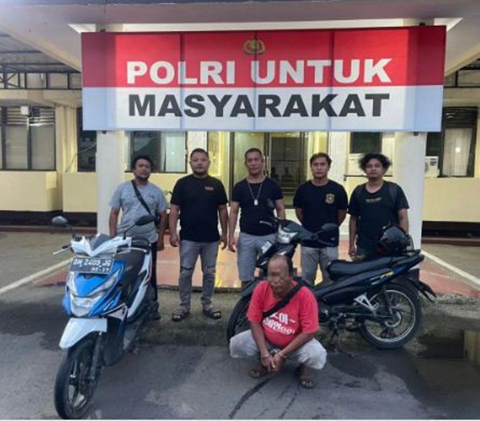 Pelaku Pencuri Sepeda Motor, AL (43) Diciduk Team Rajawali Polresta Gorontalo Kota ( Foto: Hms)