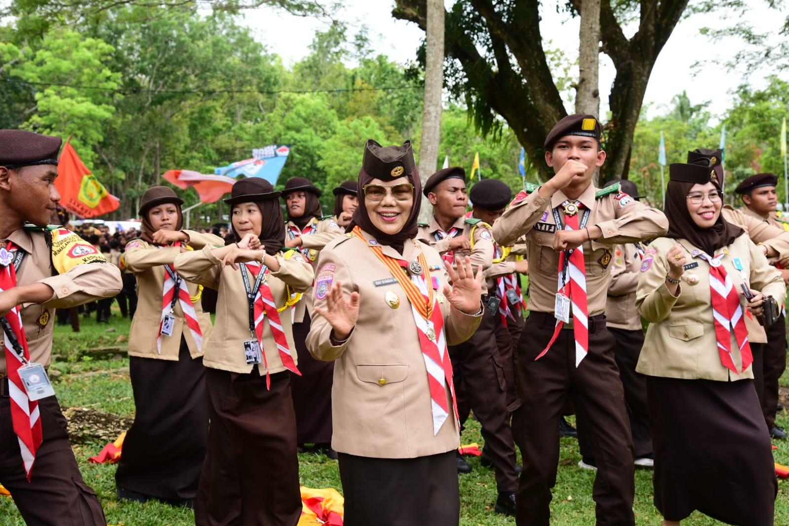 Kemah Bakti Gema Restorasi di Bumi Perkemahan Bongohulawa, Kamis (21/8/2025). (Foto &ndash; Nova Diskominfotik).