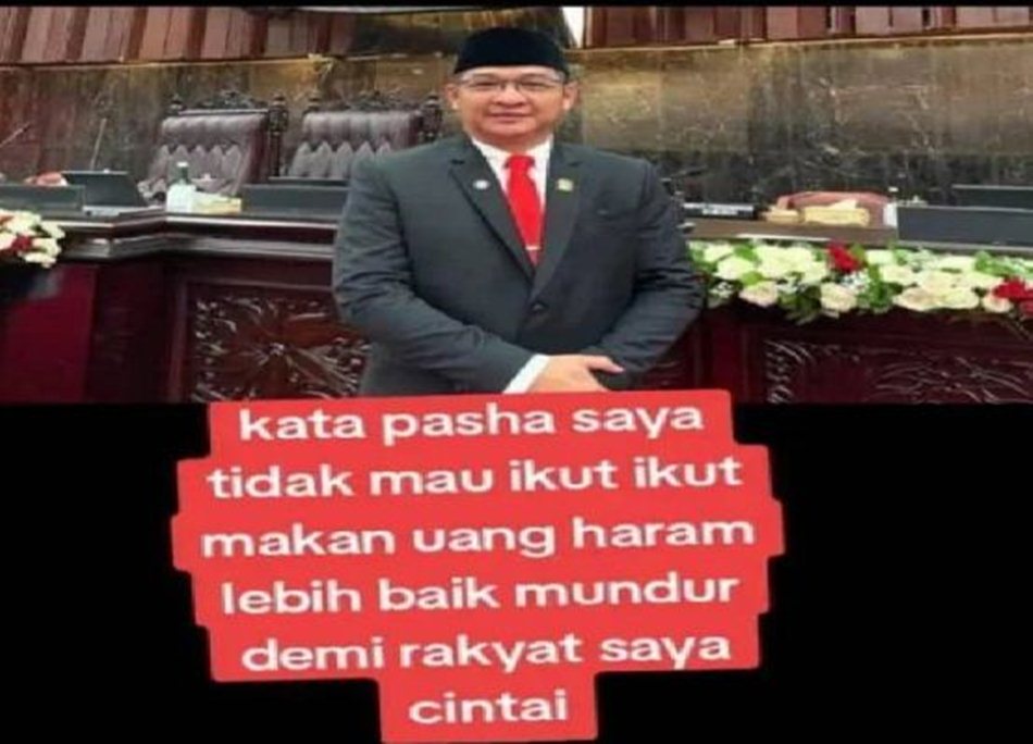 video viral di TikTok, X (Twitter), hingga  WhatsApp mendadak mengklaim bahwa anggota DPR RI dari PAN, Sigit Purnomo Said  alias Pasha Ungu, telah mengundurkan diri dari jabatannya.(F:Ist)