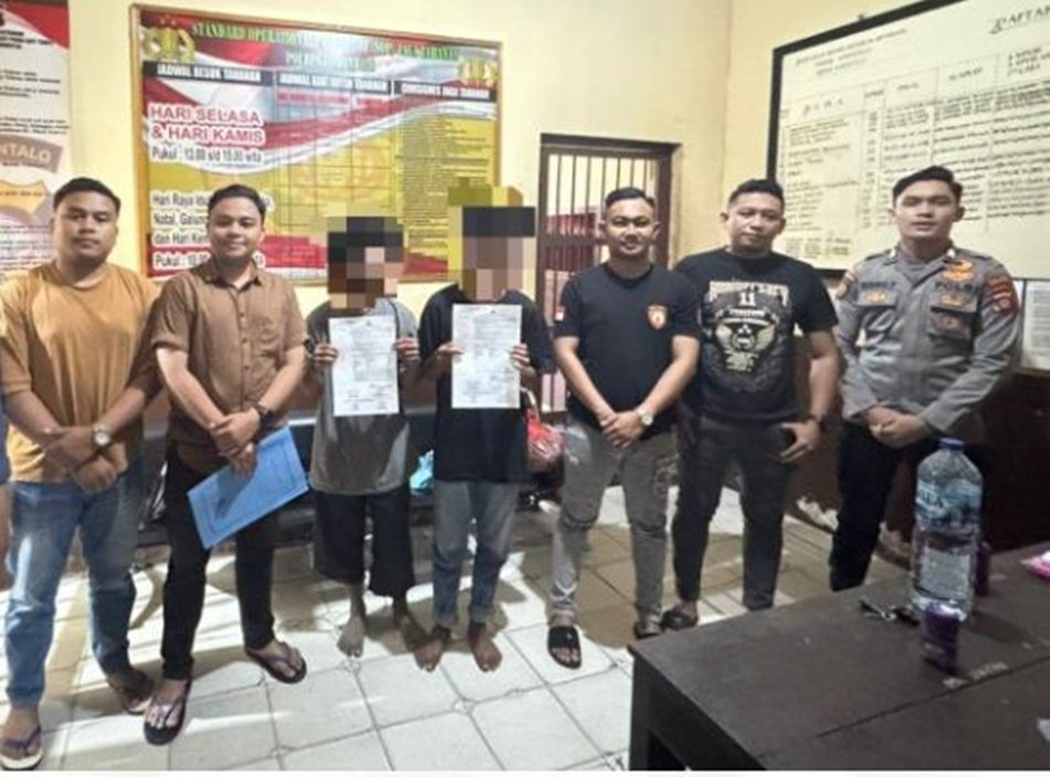 Ketiga pelaku yang diamankan adalah MD (20) dan AD (18) dari Kecamatan Tibawa, serta  AP (20) dari Kecamatan Telaga Biru, Kabupaten Gorontalo.(F:Hms-Pol)