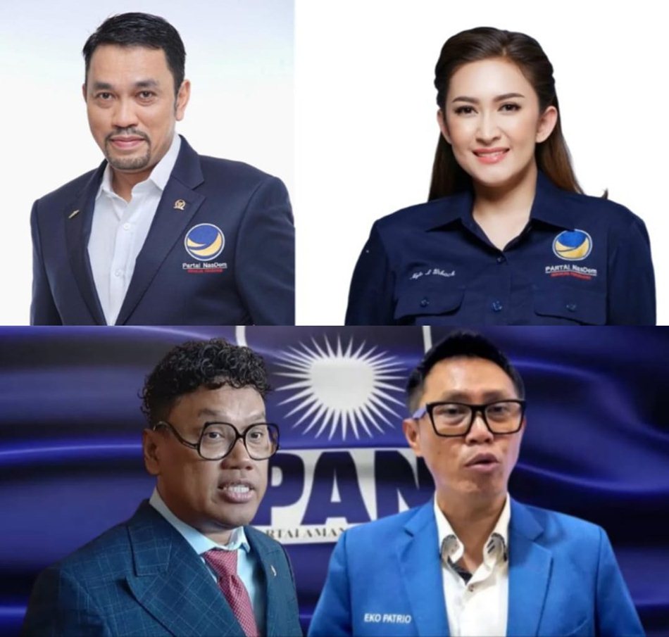 Dua partai besar, NasDem dan PAN, resmi menonaktifkan sejumlah artis sekaligus anggota DPR RI. (F:Ist)