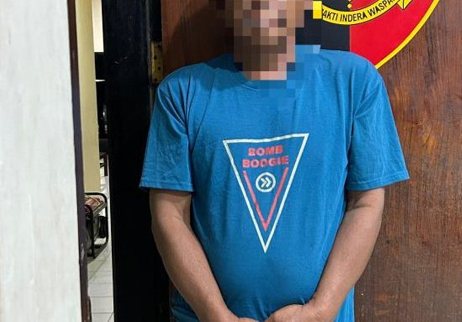 Pelaku HB kini diserahkan ke Polsek Kota Timur  untuk proses penyidikan lebih lanjut.(F:Hms-Pol)
