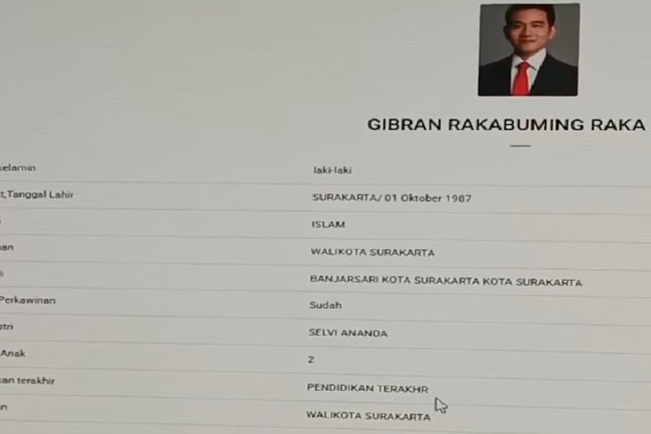 Dalam video itu, tampak seorang pria menganalisis data tiga orang Cawapres pada Pilpres 2024 lalu yang tertera di situs KPU.(Tangkapan layar)