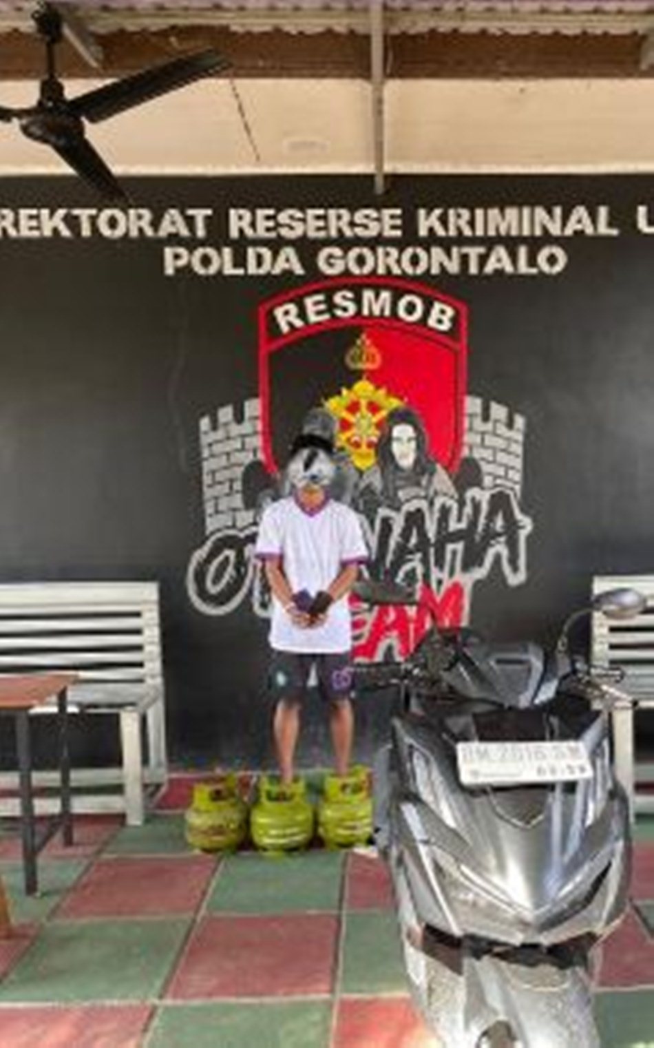 Tim Opsnal Resmob Analis Polda Gorontalo berhasil menggulung pelaku tindak pidana pencurian.(F: Hms-Pol)