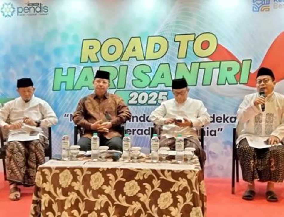 Paparan menyambut peringatan Hari Santri 2025 yang diselenggarakan Ditjen Pendidikan Islam Kementerian Agama di Jakarta. (Hilmi/Jawa Pos)