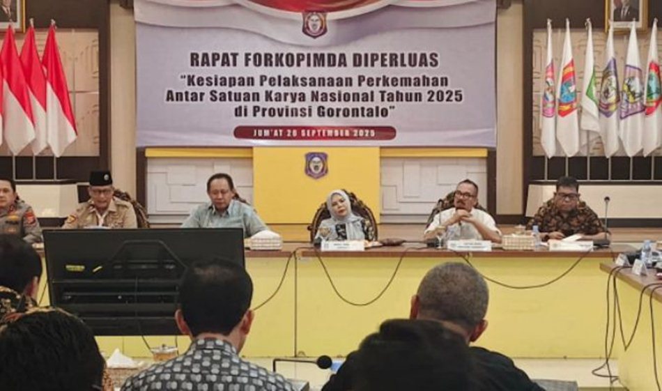 rapat persiapan Peran Saka Nasional di Aula Rumah Jabatan Gubernur.(F:Hms-Enki)