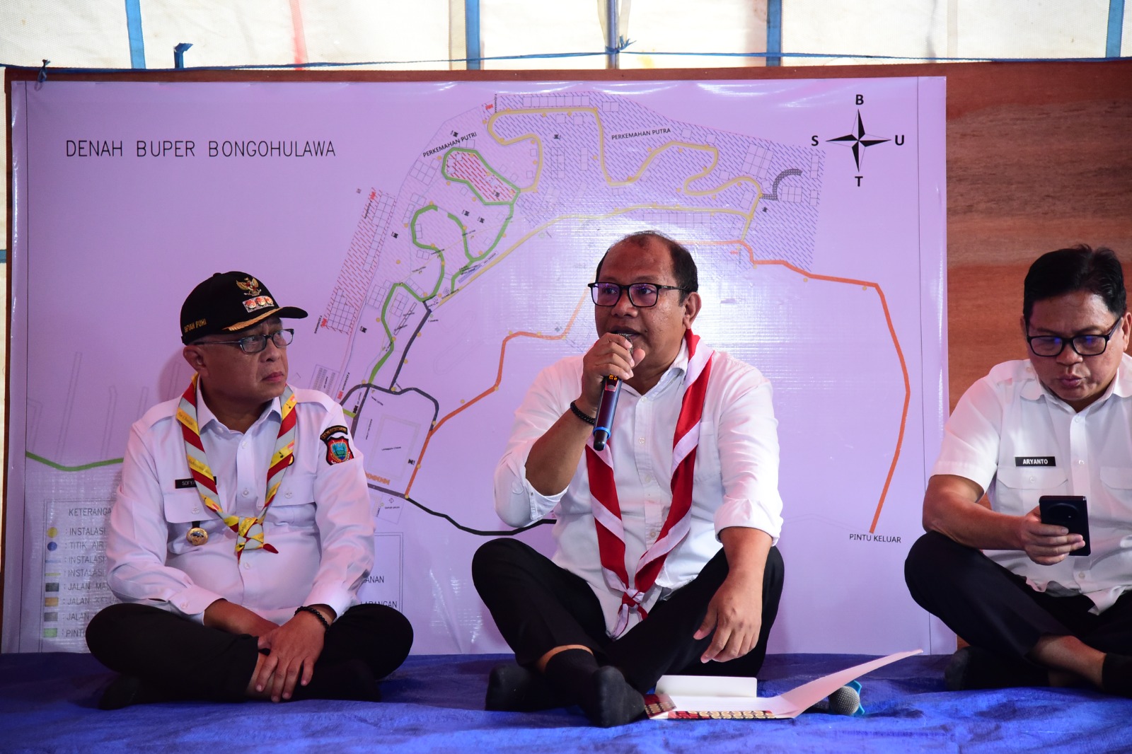 Sekretaris Daerah Provinsi Gorontalo Sofian Ibrahim, ketua panitia pelaksana Peran Saka Nasional. (beritagorontaloprov)