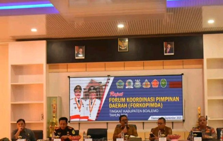 rapat Forum Koordinasi Pimpinan Daerah (Forkopimda) yang digelar Selasa   (30/9/2025) di Aula Dinas Kesehatan.(F:ist)