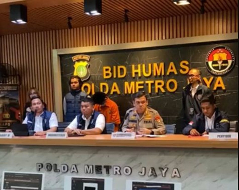 konferensi pers di Mapolda Metro Jaya.(F:Humas Polda Metro Jaya)