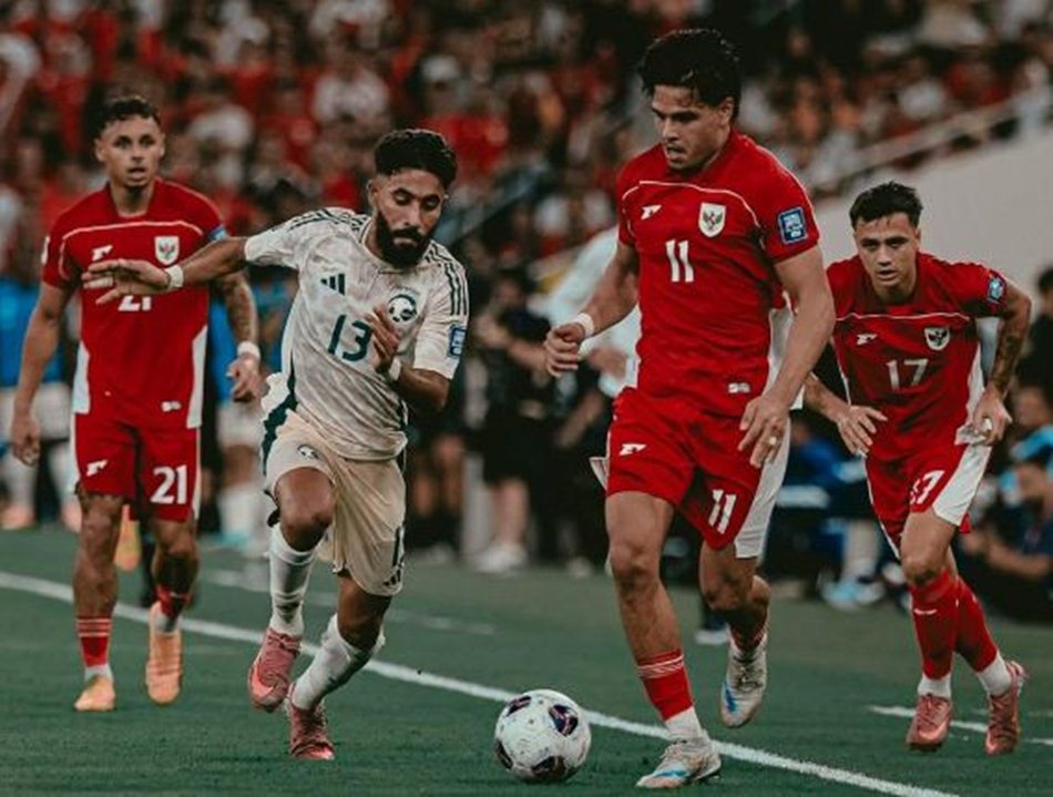 Laga melawan Arab Saudi sendiri berlangsung dramatis di Stadion King Abdullah Sports City. (F:FJr)