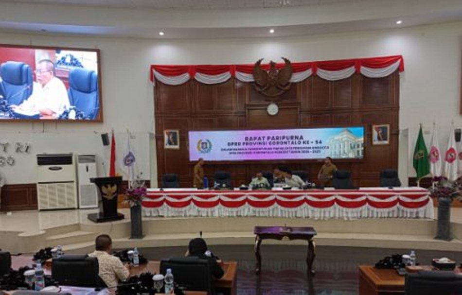 Rapat paripurna DPRD) Provinsi Gorontalo resmi menetapkan Timsel KPID periode 2026&ndash;2029 .(F:Hms-Enki)