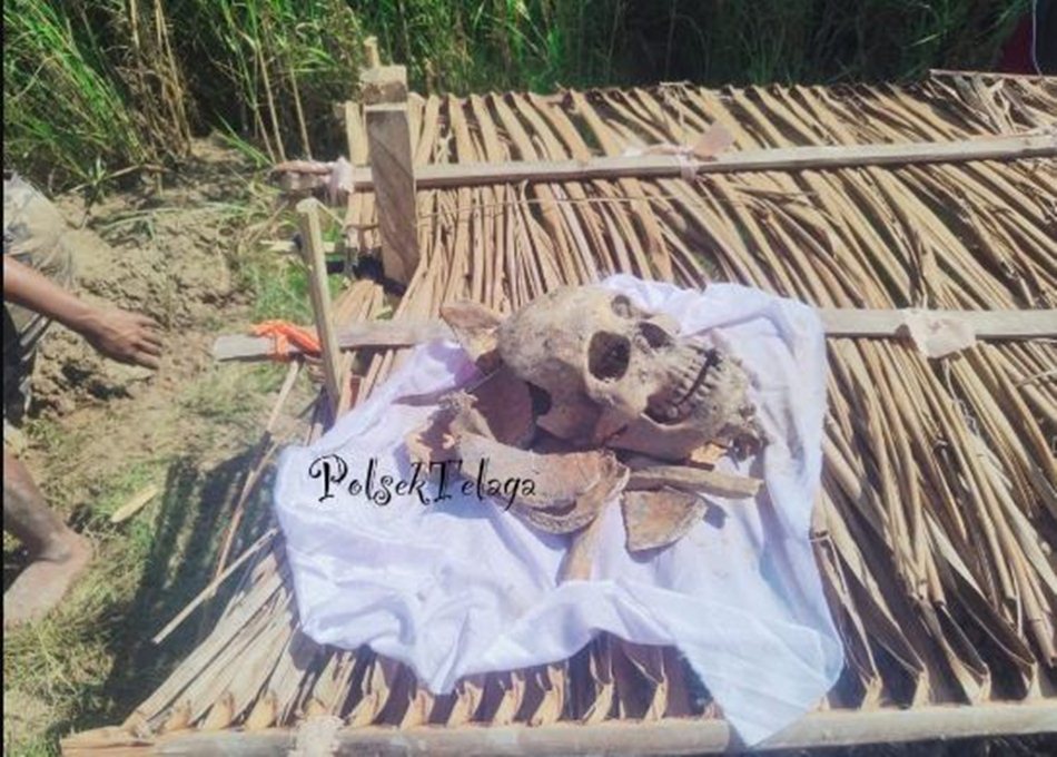 Penemuan kerangka manusia mengejutkan iwarga tengah menggali sumur.(F:hms-[Pol)