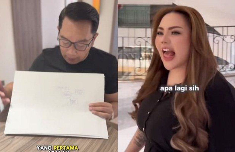 Kisah kontroversial antara mantan Gubernur Jawa Barat,   Ridwan Kamil, dan selebgram  Lisa Mariana.(F:Ist)
