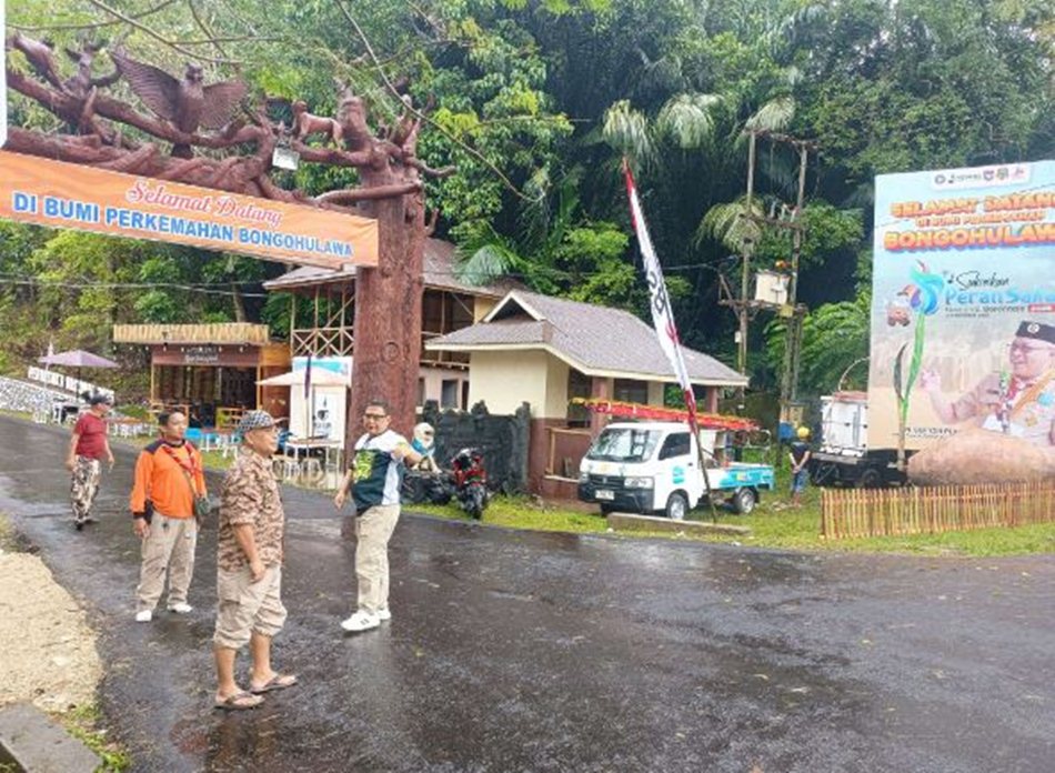 Perkemahan Antar Satuan Karya Pramuka (Peran Saka) Nasional 2025 di Bumi Perkemahan Bongohulawa di Kecamatan Limboto.(F:RRI)