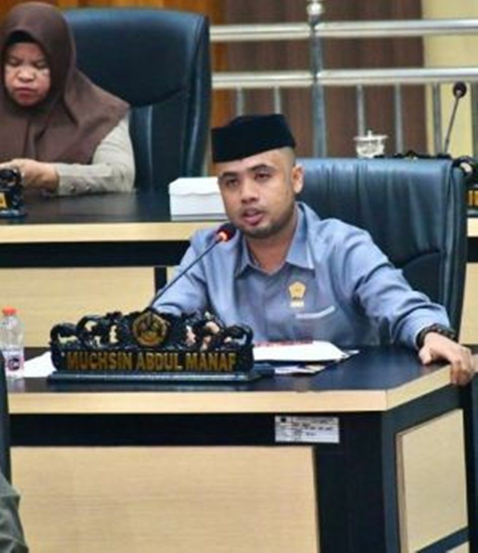 Juru bicara Fraksi Persatuan Indonesia, Muksin Abdul Manaf.(F:dok Hms)