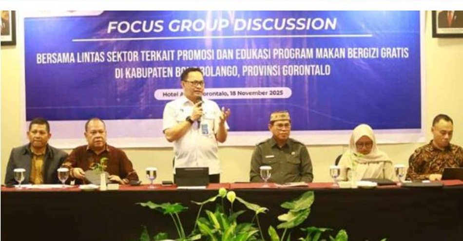 Plt. Deputi Promosi dan Kerjasama BGN, Dr. Gunalan, membeberkan bahwa Bone Bolango masuk dalam klaster percepatan pembangunan Sentra Pangan dan Gizi (SPPG).(F:AKP)