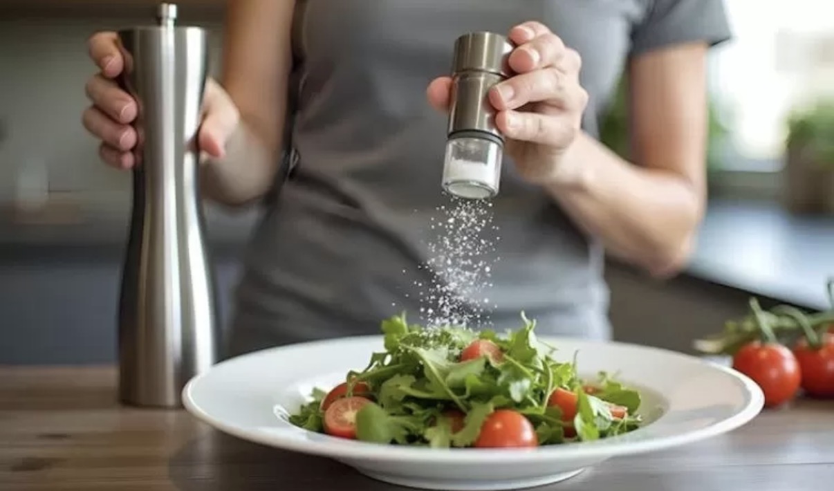 Ilustrasi seseorang yang sedang menaburkan garam. (freepik)