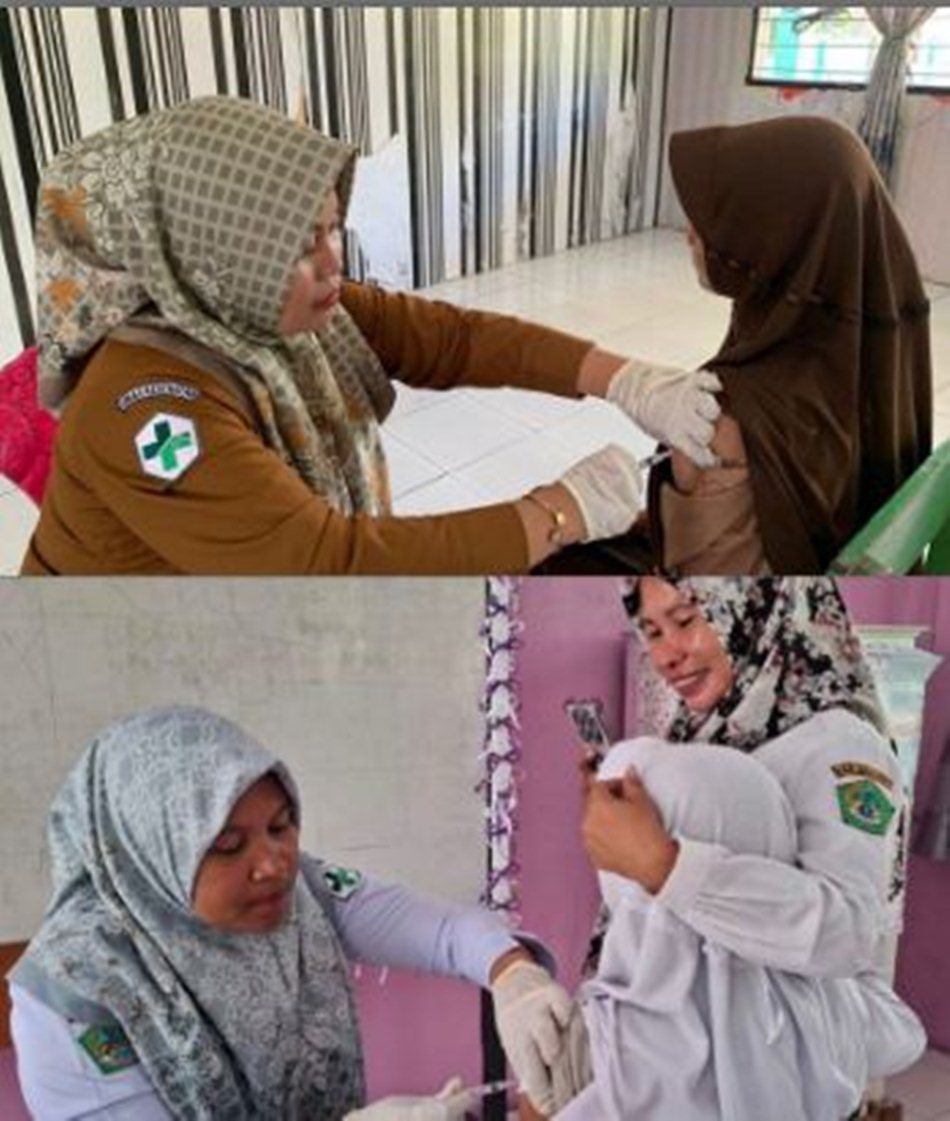 Puskesmas Paguyaman Gencarkan Imunisasi HPV ke Sekolah.(F:Puskesmas)