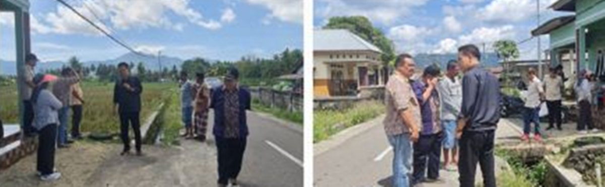 Ketua dan Anggota Komisi III DPRD Provinsi turun langsung ke lokasi  irigasi Desa Bongo Hulawa, Kabupaten Bone Bolango.(F:Hms-Engki)