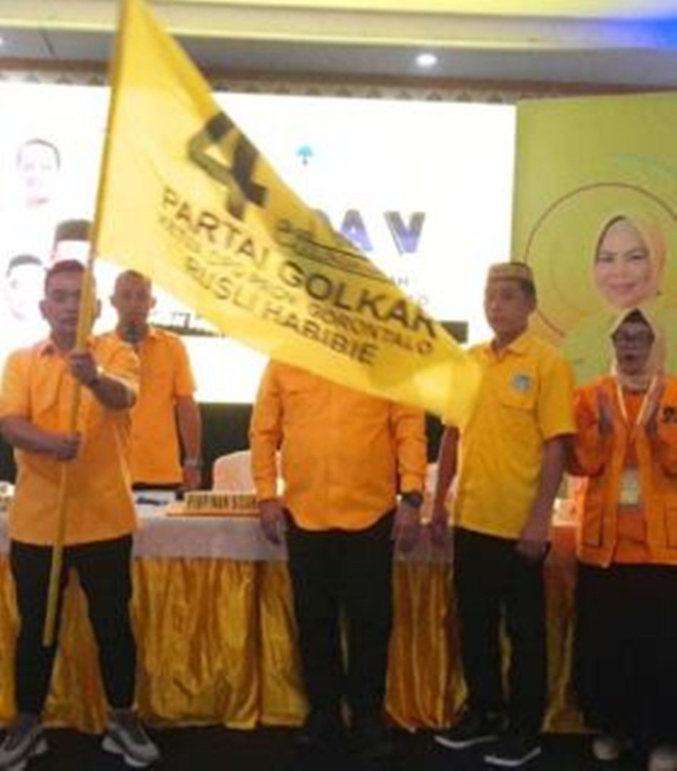 Zainudin Pedro Bau terpilih kembali sebagai Ketua DPD II Golkar Bone Bolango (F:Ist)