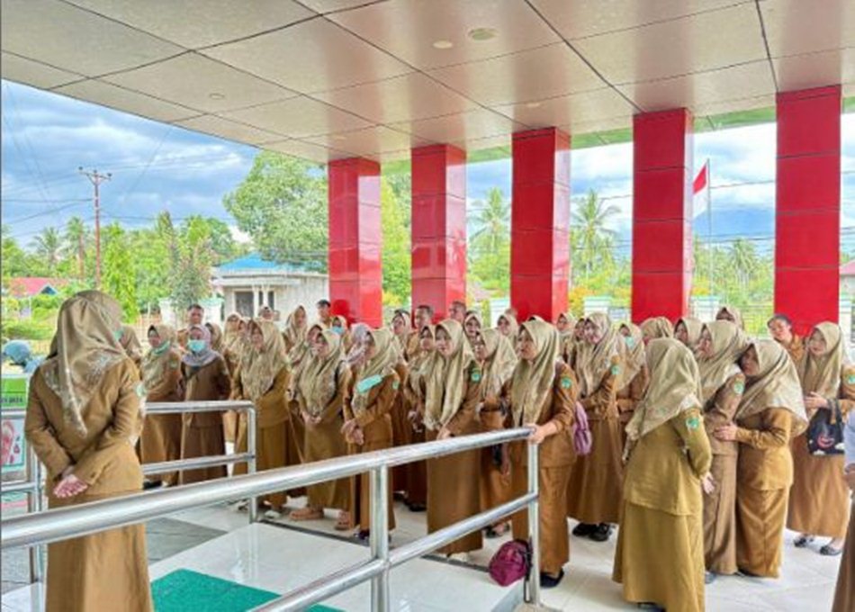Apel rutin yang dilaksakan Puskesmas Paguyaman (F:F:dok Puskesmas)