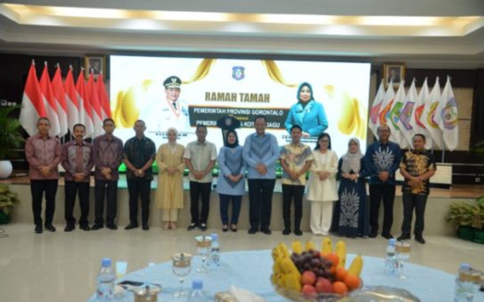 Kunjungan Pemkot Kotamobagu disambut baik Pemprov Gorontalo.(F:Kmfo)